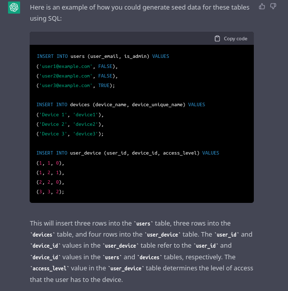 Creating seed data 2
